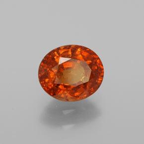 Grenat Spessartite Rouge feu naturelle Coupe ovale, 1.28 ct, SI