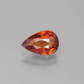 Grenat Spessartite Rouge orange naturelle En forme de poire, 2.07 ct, VS