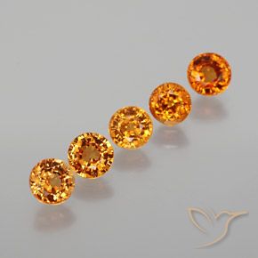 Achetez naturel 2,26ct orange grenat spessartite gems, coupe roude, en provenance mozambique chez gemselect. en stock, livraison internationale!