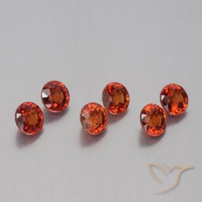 Achetez naturel 3,45ct rouge grenat spessartite gems, coupe roude, en provenance mozambique chez gemselect. en stock, livraison internationale!