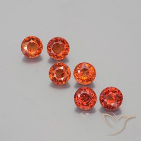 3.18ctw Naturel Rouge ambré profond Grenat Spessartite, Tour, VVS-VS