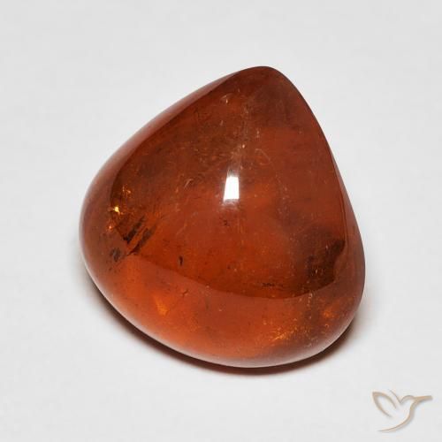 Grenat Spessartite Orange rougeâtre naturelle En forme de poire, 8.27 ct, Transparent