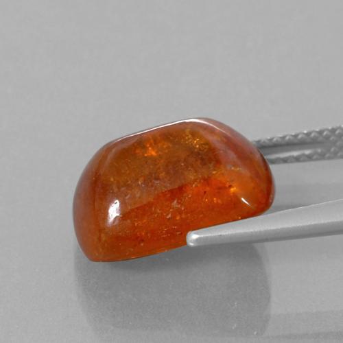 Grenat Spessartite Ambre orange naturelle Coupe coussin, 11.19 ct, Transparent