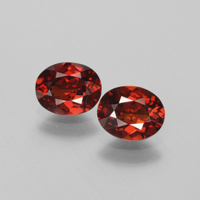 Achetez naturel ct Rouge orange Grenat Spessartite gems, Coupe ovale, En provenance Namibie chez GemSelect. En stock, livraison internationale!