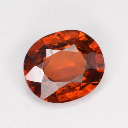 Grenat spessartite orange naturelle coupe ovale, 1,20 ct, VS