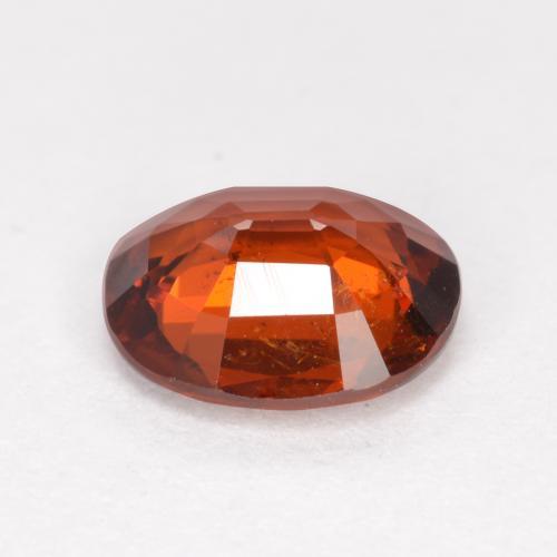 Grenat spessartite orange naturelle coupe ovale, 1,20 ct, VS