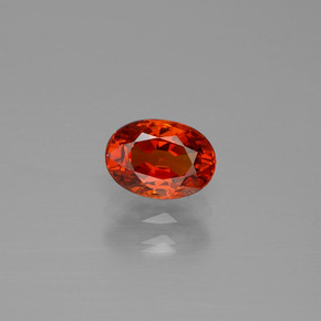 Grenat spessartite orange naturelle coupe ovale, 1,17 ct, VS