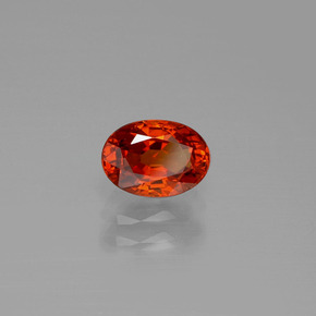 Grenat spessartite orange naturelle coupe ovale, 1,17 ct, VS