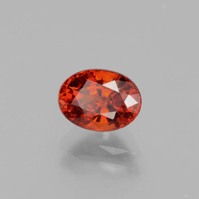 Grenat Spessartite Rouge orange naturelle Coupe ovale, 1.58 ct, VS