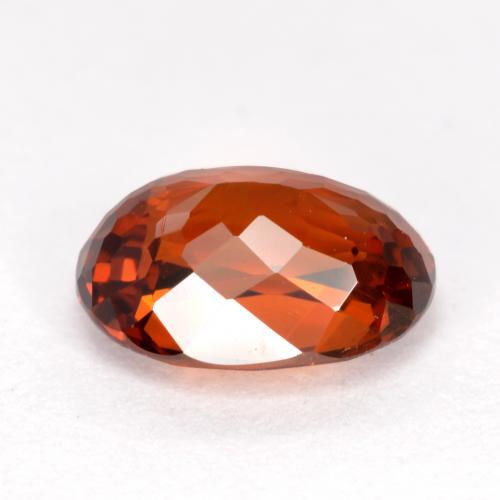 Grenat spessartite rouge naturelle coupe ovale, 1,59 ct, VS
