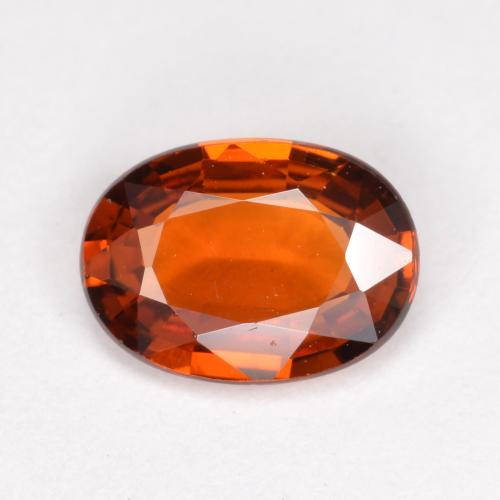 Grenat spessartite orange naturelle coupe ovale, 0,98 ct, VVS-VS