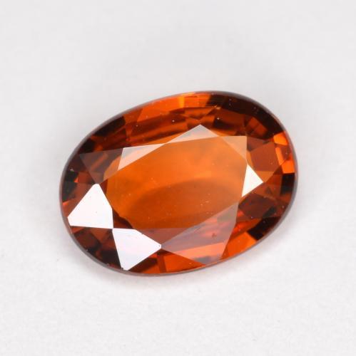 Grenat spessartite orange naturelle coupe ovale, 0,98 ct, VVS-VS
