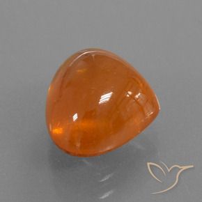 Grenat spessartite orange naturelle en forme de poire, 7,49 ct, transparent