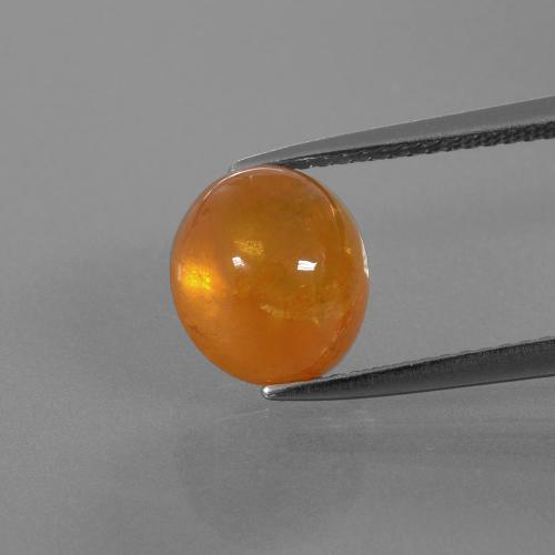 Grenat spessartite orange naturelle coupe ovale, 6,08 ct, transparent