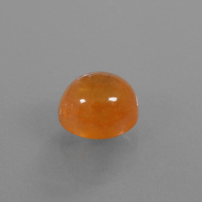 Grenat spessartite orange naturelle coupe ovale, 6,08 ct, transparent