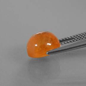Grenat spessartite orange naturelle coupe ovale, 6,08 ct, transparent