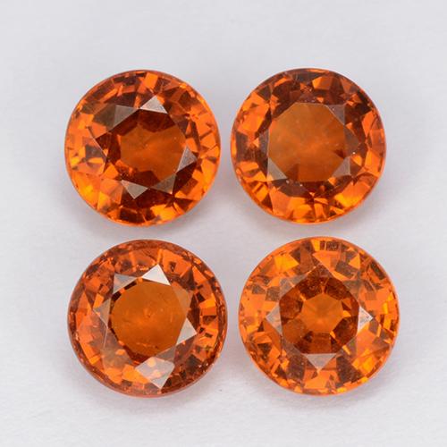 Achetez naturel 2.87ct Orange vif Grenat Spessartite gems, Coupe roude, En provenance Mozambique chez GemSelect. En stock, livraison internationale!