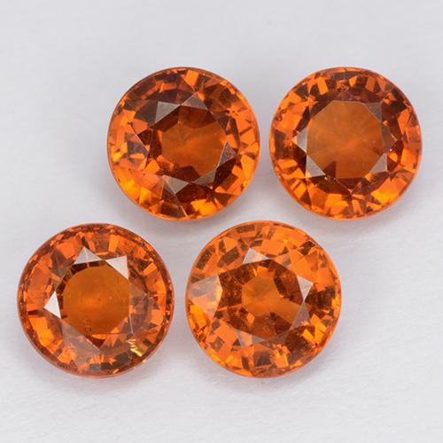 Achetez naturel 2.87ct Orange vif Grenat Spessartite gems, Coupe roude, En provenance Mozambique chez GemSelect. En stock, livraison internationale!