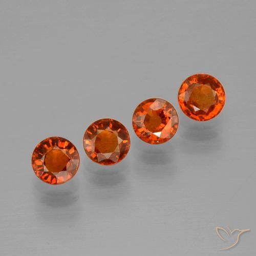 2.79ctw Naturel Rouge moyen Grenat Spessartite, Tour, VVS-VS