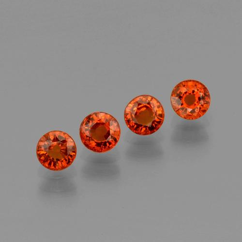 Achetez naturel 1,90ct rouge grenat spessartite gems, coupe roude, en provenance mozambique chez gemselect. en stock, livraison internationale!