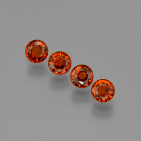 Achetez naturel 1,89ct rouge grenat spessartite gems, coupe roude, en provenance mozambique chez gemselect. en stock, livraison internationale!