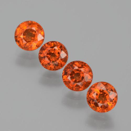 Achetez naturel 3,08ct orange grenat spessartite gems, coupe roude, en provenance mozambique chez gemselect. en stock, livraison internationale!