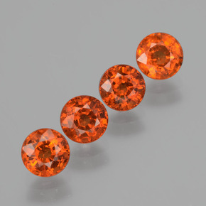 Achetez naturel 3,08ct orange grenat spessartite gems, coupe roude, en provenance mozambique chez gemselect. en stock, livraison internationale!