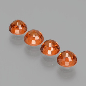 Achetez naturel 3,08ct orange grenat spessartite gems, coupe roude, en provenance mozambique chez gemselect. en stock, livraison internationale!