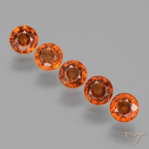 2.53ctw Naturel Orange feu Grenat Spessartite, Tour, VS