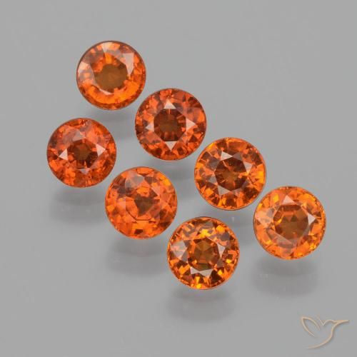 3.64ctw Naturel Orange moyen Grenat Spessartite, Tour, VS
