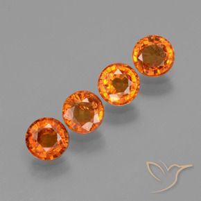 Achetez naturel 1,70ct orange grenat spessartite gems, coupe roude, en provenance mozambique chez gemselect. en stock, livraison internationale!