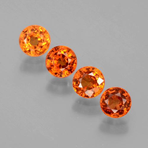 Achetez naturel 2,09ct orange moyen grenat spessartite gems, coupe roude, en provenance mozambique chez gemselect. en stock, livraison internationale!