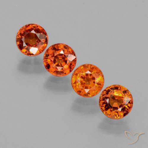 2.89ctw Naturel Orange feu Grenat Spessartite, Tour, VS