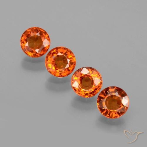 2.14ctw Naturel Ambre orange Grenat Spessartite, Tour, VS