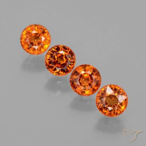 2.51ctw Naturel Ambre orange Grenat Spessartite, Tour, VS