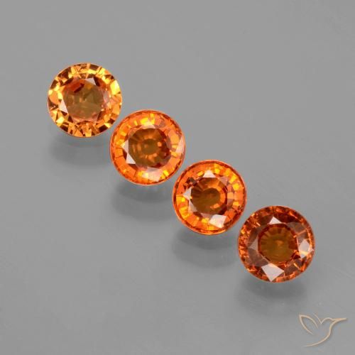 2.09ctw Naturel Orange moyen Grenat Spessartite, Tour, VVS-VS
