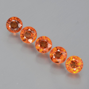 Achetez naturel 2,33ct orange grenat spessartite gems, coupe roude, en provenance mozambique chez gemselect. en stock, livraison internationale!