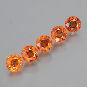 Achetez naturel 2,33ct orange grenat spessartite gems, coupe roude, en provenance mozambique chez gemselect. en stock, livraison internationale!