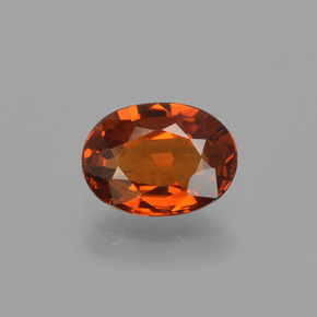 Grenat Spessartite Rouge moyen naturelle Coupe ovale, 1.04 ct, VVS-VS