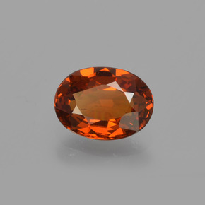 Grenat Spessartite Rouge moyen naturelle Coupe ovale, 1.04 ct, VVS-VS