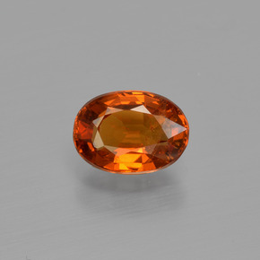 Grenat spessartite orange naturelle coupe ovale, 1,09 ct, VS-SI