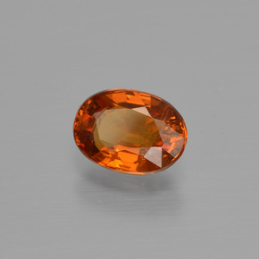 Grenat spessartite orange naturelle coupe ovale, 1,09 ct, VS-SI