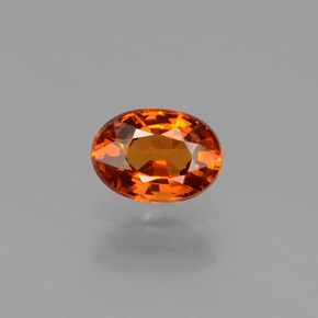 Grenat Spessartite Orange feu naturelle Coupe ovale, 1.01 ct, VS