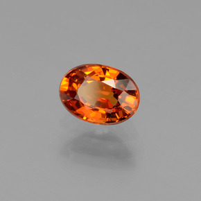 Grenat Spessartite Orange feu naturelle Coupe ovale, 1.01 ct, VS