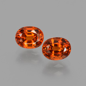 Achetez naturel ct orange grenat spessartite gems, coupe ovale, en provenance mozambique chez gemselect. en stock, livraison internationale!