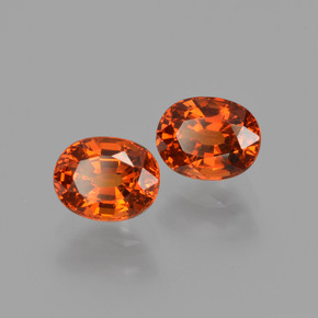 Achetez naturel ct orange grenat spessartite gems, coupe ovale, en provenance mozambique chez gemselect. en stock, livraison internationale!