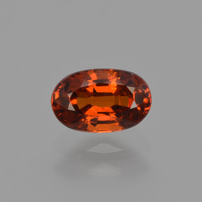Grenat Spessartite Rouge orange naturelle Coupe ovale, 1.00 ct, VS