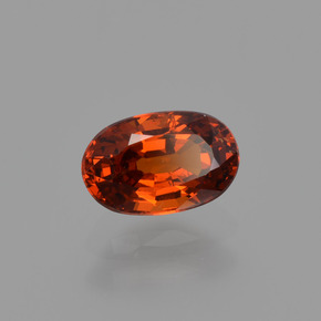 Grenat Spessartite Rouge orange naturelle Coupe ovale, 1.00 ct, VS