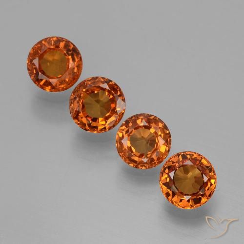 1.73ctw Naturel Orange foncé Grenat Spessartite, Tour, VS