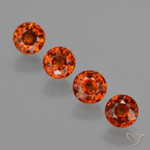 3.01ctw Naturel Orange rougeâtre Grenat Spessartite, Tour, VS
